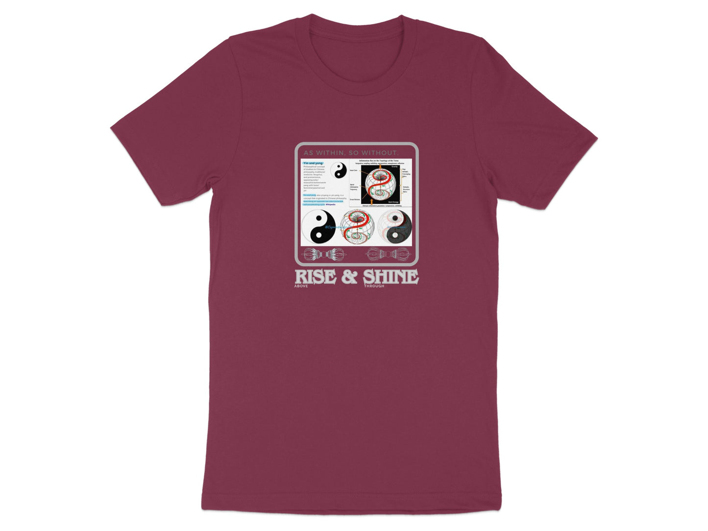 Rise and Shine Yin Yang Design T-shirt product