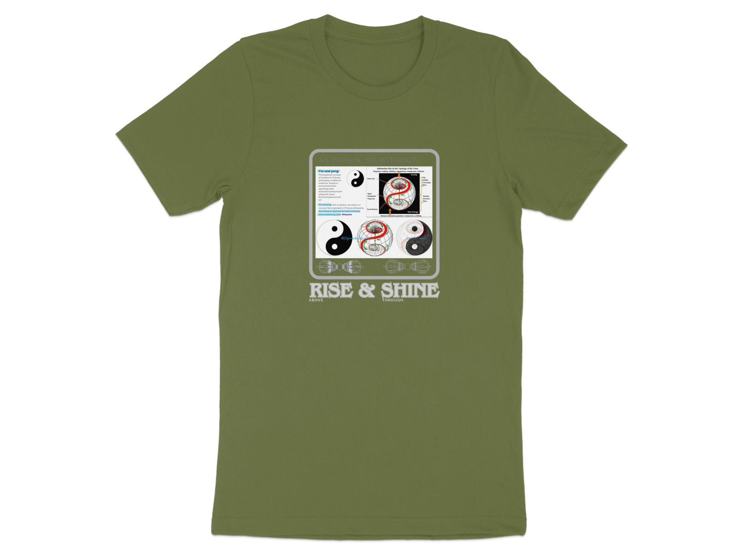 Rise and Shine Yin Yang Green Graphic T-shirt product type