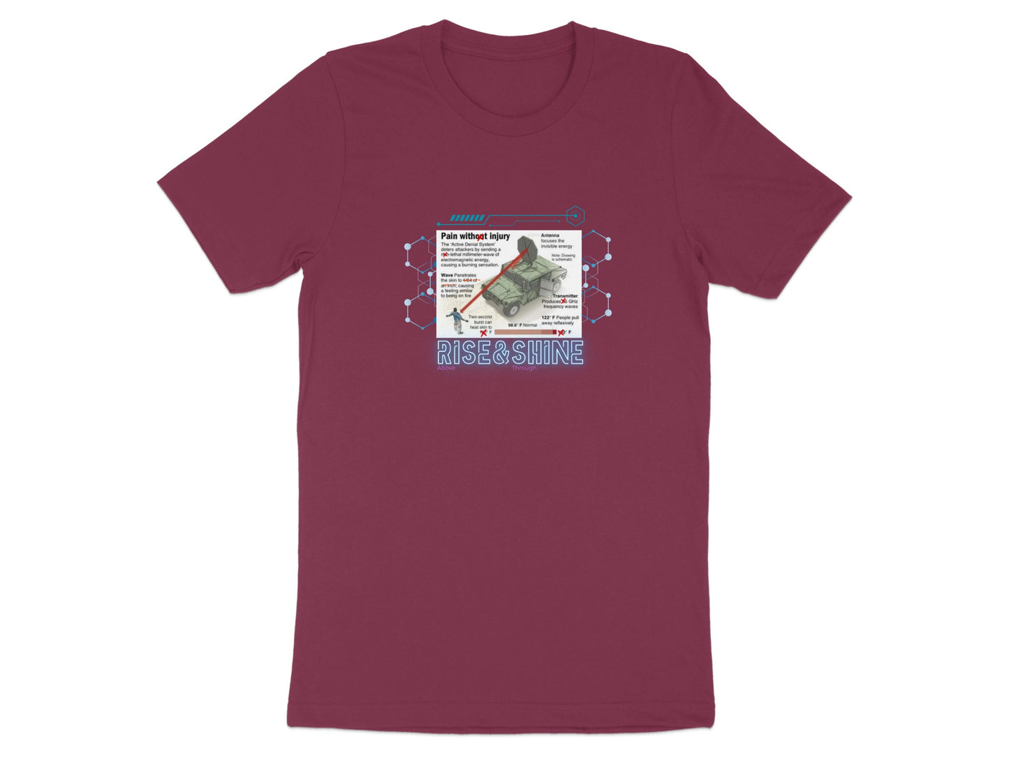 Rise and Shine Motivational Slogan Graphic T-shirt Product