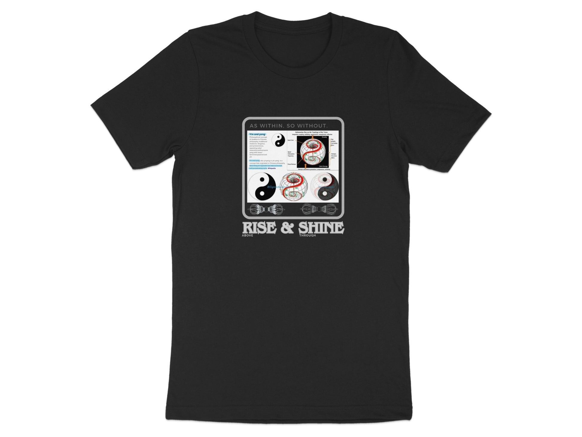 Rise and Shine Graphic Yin Yang Design T-Shirt product
